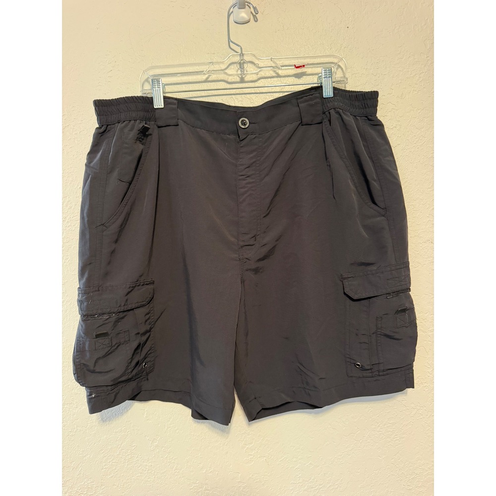 World Wide Sportsman Mens Cargo Fishing Shorts Black Size 42 Nylon Quick Dry
